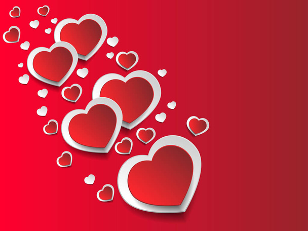 Романтичні серця тло, барвистий векторний приклад для Валентинів день  - Вектор, зображення