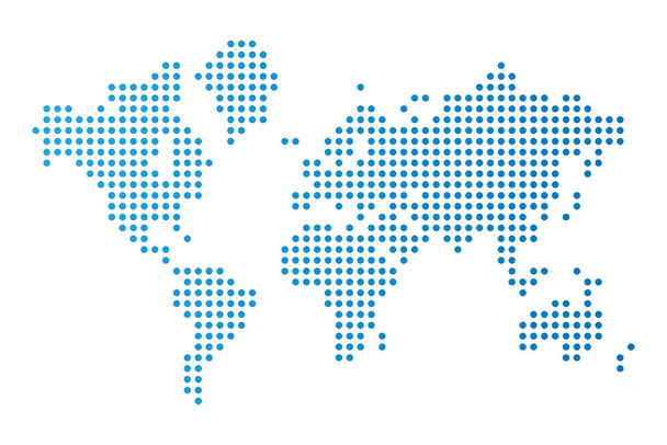 Векторна карта світу. Плоска Земля, шаблон карти для шаблону веб-сайту, річний звіт, інфографіка. Глобус це схожа піктограма карти світу
. - Вектор, зображення