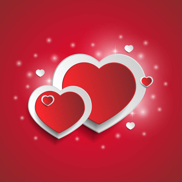 Ρομαντικό φόντο καρδιές, πολύχρωμο διανυσματική απεικόνιση για την ημέρα του Αγίου Βαλεντίνου  - Διάνυσμα, εικόνα