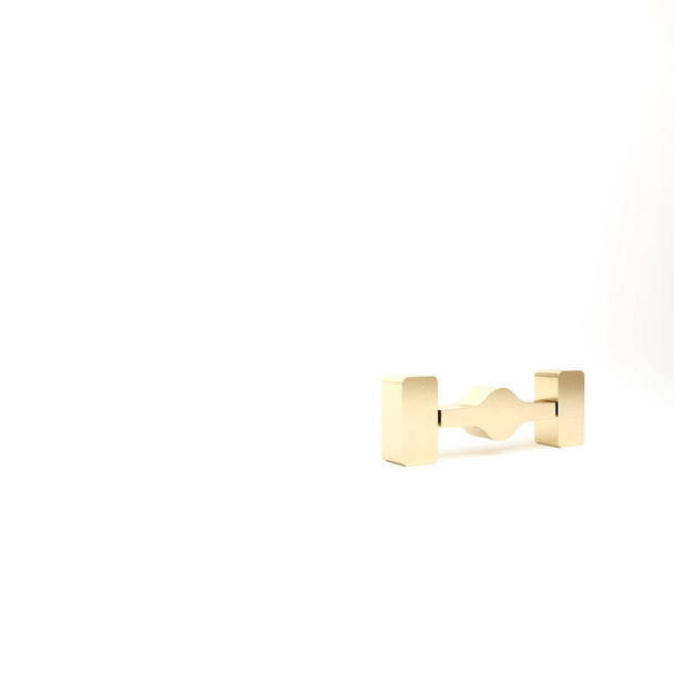 Gold Chassis car icon isolated on white background. 3d illustration 3D render. - Photo, Image