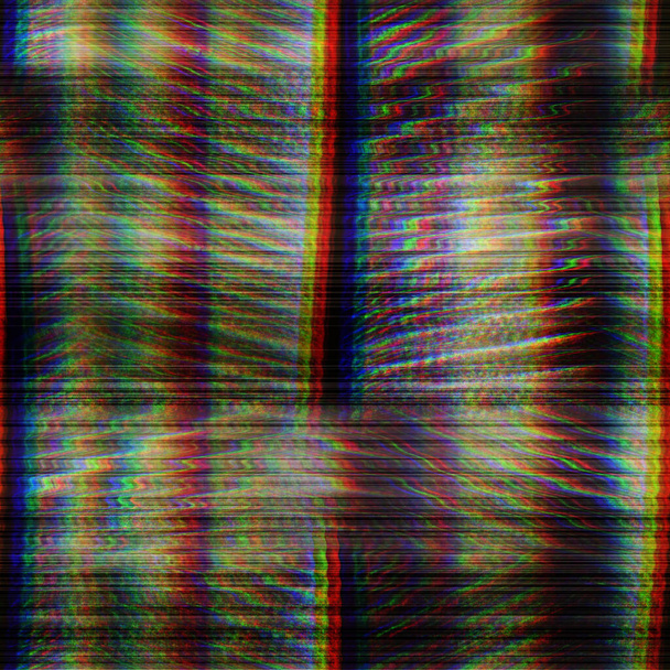 Seamless techno glitch tropical RGB computer noise - Photo, Image