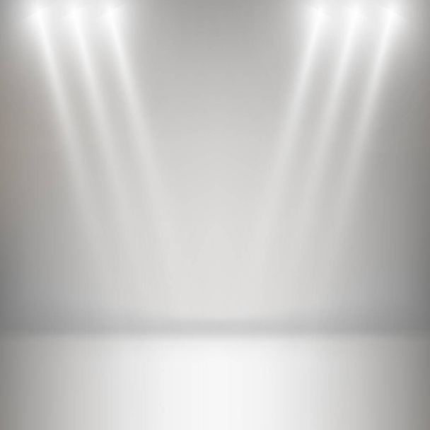 白とグレーの部屋の背景スタジオ-ベクトルイラスト - ベクター画像