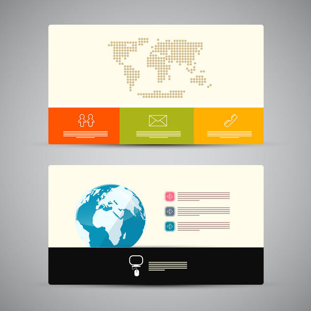 Paper Business Card Template - Vetor, Imagem