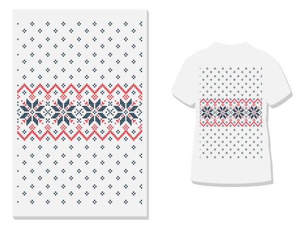 Vzít si vánoční tričko vzory šablony. Vektorový grafický typografický design pro plakát, etiketu, odznak, logo, tašky, samolepky, záclony, plakáty, povlečení, polštáře - Vektor, obrázek