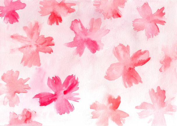 Watercolor creative floral texture. Artistic hand painted colorful background. Soft overlay. - Foto, afbeelding