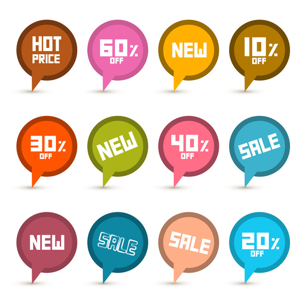 Business Stickers - Labels Set with New Title - Vecteur, image
