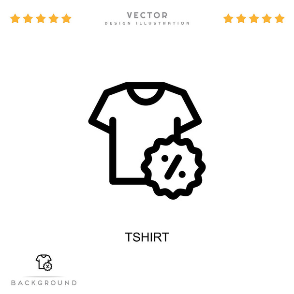Tshirt icoon. Eenvoudig element uit digitale disruptie collectie. Line Tshirt icoon voor sjablonen, infographics en meer - Vector, afbeelding
