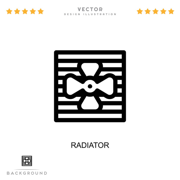 Radiator icon. Simple element from digital disruption collection. Line Radiator icon for templates, infographics and more - Vector, Image