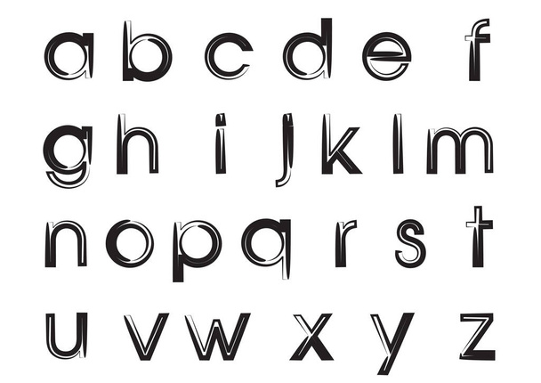English alphabet isolated on white background, vector, illustration - Vecteur, image