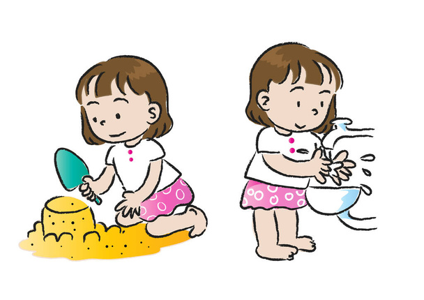 vector illustration of cartoon kids - Διάνυσμα, εικόνα