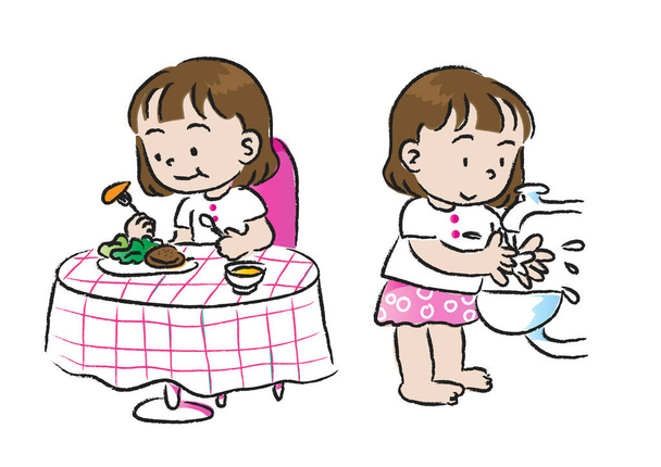 vector illustration of cartoon happy birthday cake - Διάνυσμα, εικόνα