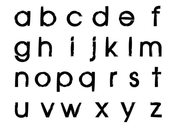 English alphabet isolated on white background, vector, illustration - Vektör, Görsel