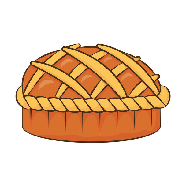 感謝祭の甘いパイおいしいアイコン - ベクター画像