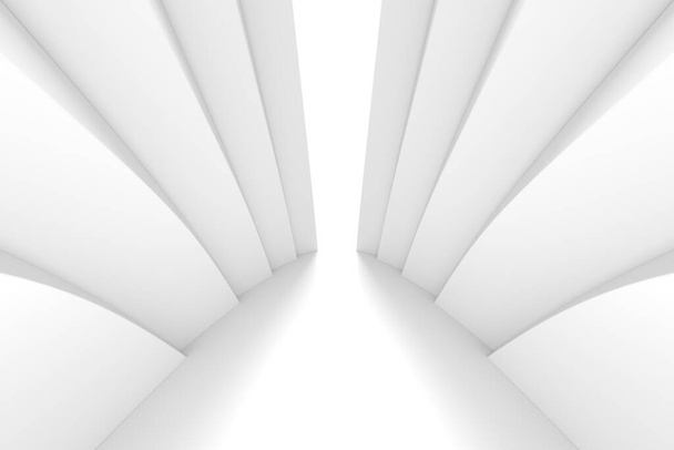 Modern Technology Wallpaper. White Futuristic Texture. Simple 3d Illustration - 写真・画像