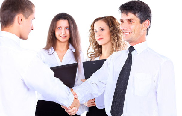 Business people shaking hands, finishing up a meeting - Φωτογραφία, εικόνα