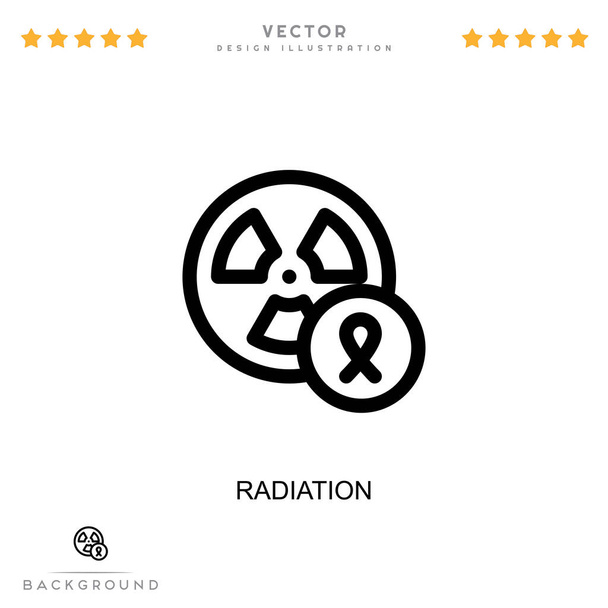 Radiation icon. Simple element from digital disruption collection. Line Radiation icon for templates, infographics and more - Vector, Image