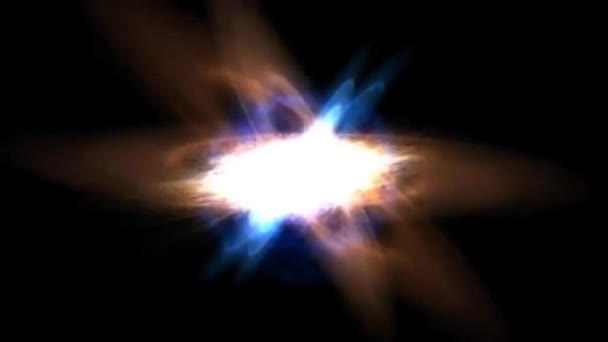 Luftexplosion auf schwarzem Bildschirm - Filmmaterial, Video