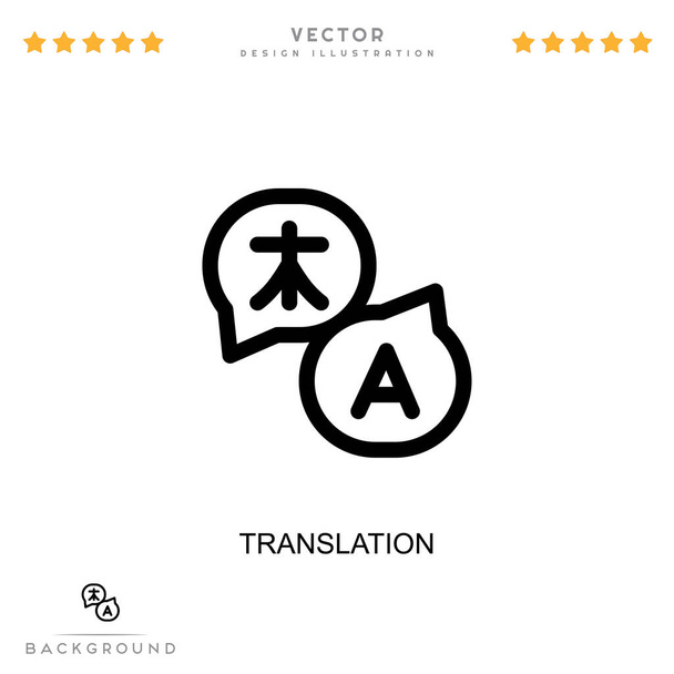 Translation icon. Simple element from digital disruption collection. Line Translation icon for templates, infographics and more - Vector, Image