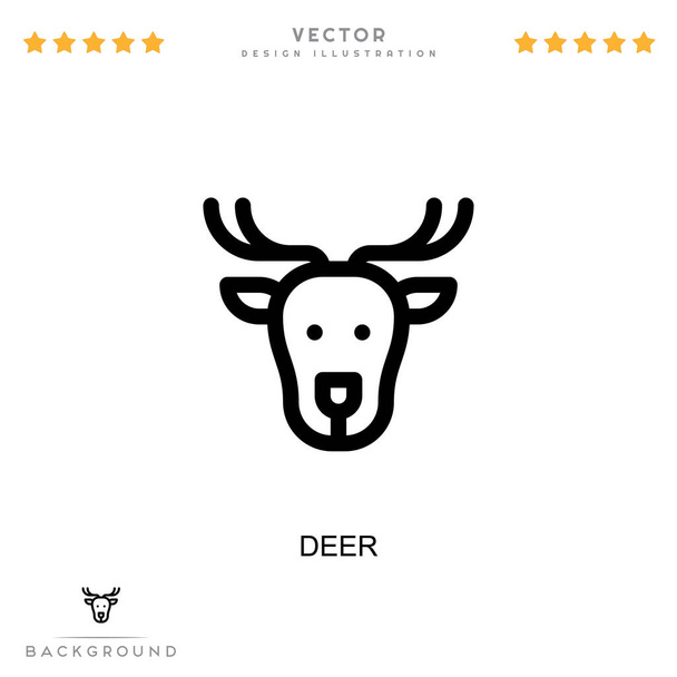 Deer icon. Simple element from digital disruption collection. Line Deer icon for templates, infographics and more - Vector, Image