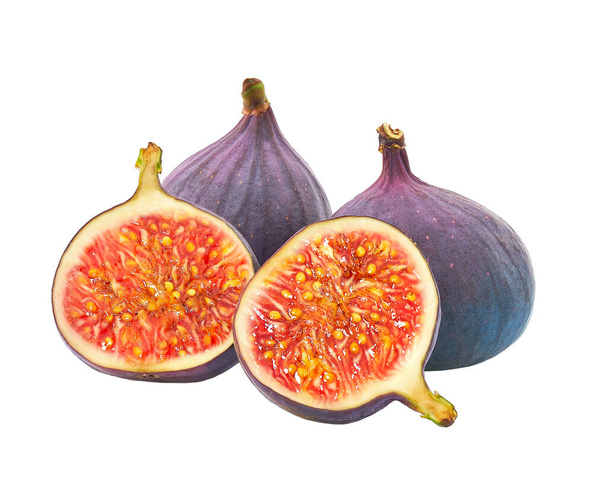 ripe figs isolated on white background, with clipping path. - Photo, Image
