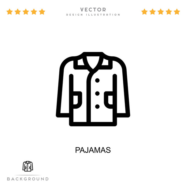 Een pyjama icoon. Eenvoudig element uit digitale disruptie collectie. Line Pajamas icoon voor sjablonen, infographics en meer - Vector, afbeelding
