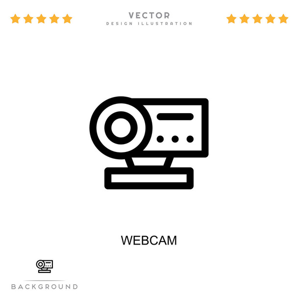 Webcam icoon. Eenvoudig element uit digitale disruptie collectie. Line Webcam icoon voor sjablonen, infographics en meer - Vector, afbeelding