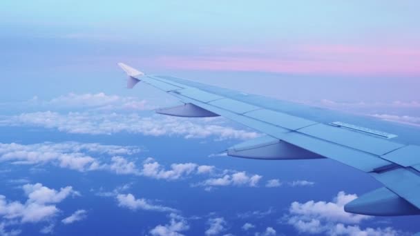 Aikajanan kuvamateriaalia taivaalla lentävistä lentokoneista, jotka liikkuvat eteenpäin ja taaksepäin - Materiaali, video
