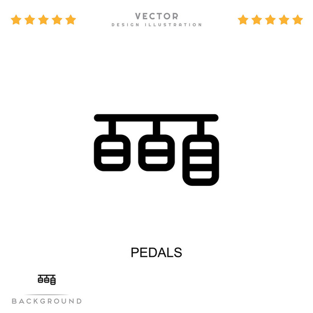 Pedals icon. Simple element from digital disruption collection. Line Pedals icon for templates, infographics and more - Vector, Image