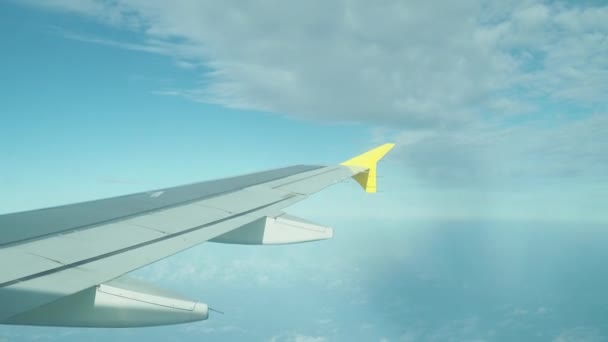 Imagens cronológicas do avião voando no céu movendo-se para a frente e para trás - Filmagem, Vídeo