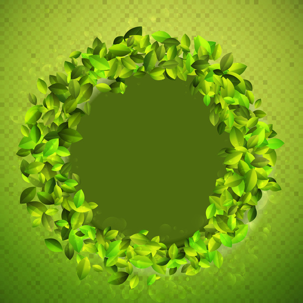 Fondo fresco con hojas verdes. + EPS10
 - Vector, Imagen