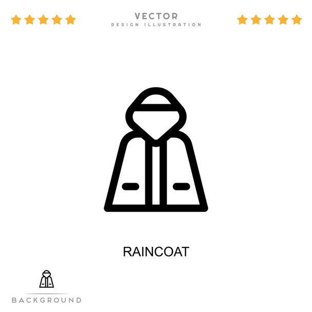 Raincoat icon. Simple element from digital disruption collection. Line Raincoat icon for templates, infographics and more - Vector, Image