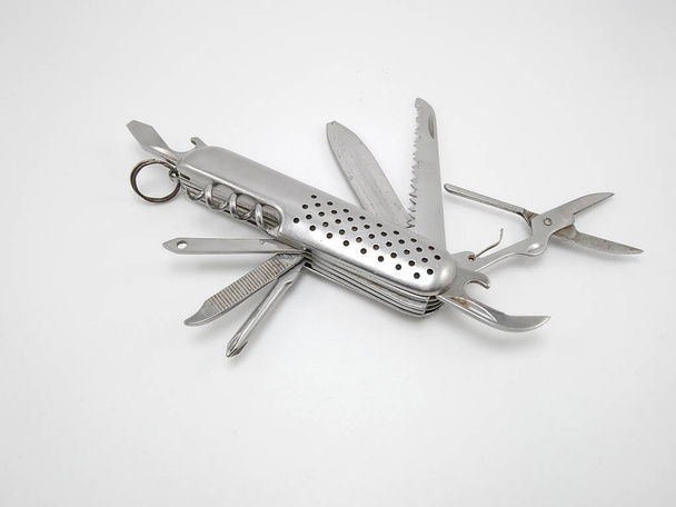 Stainless steel multi purpose pocket knife - Valokuva, kuva