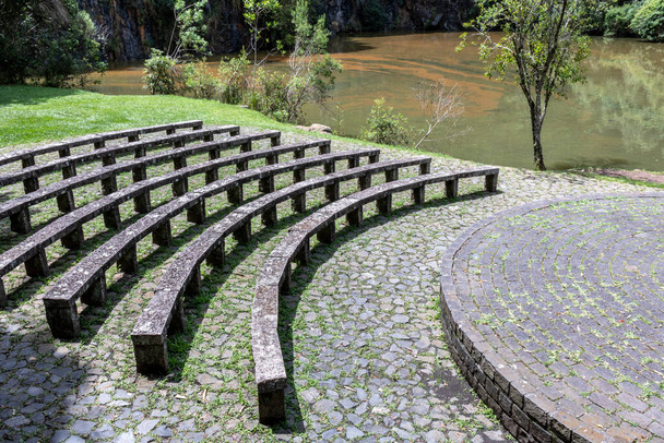 Curitiba, Parana, January 03, 2019. Open-air theater at Free University of the Environment (Unilivre) in Curitiba city - Foto, Imagem