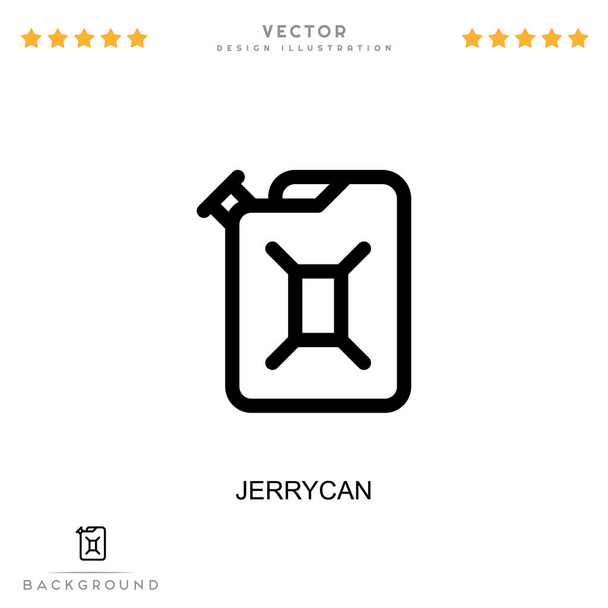 ジェリーカンのアイコンだ。デジタルディスラプションコレクションのシンプルな要素。テンプレート、インフォグラフィックなどのラインJerrycanアイコン - ベクター画像
