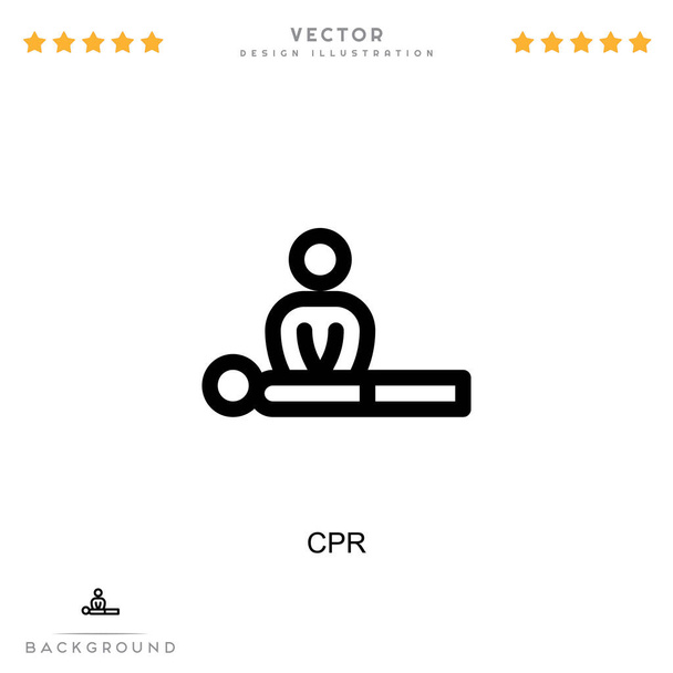 Cpr icon. Simple element from digital disruption collection. Line Cpr icon for templates, infographics and more - Vector, Image