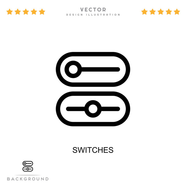 Switches icon. Simple element from digital disruption collection. Line Switches icon for templates, infographics and more - Vector, Image