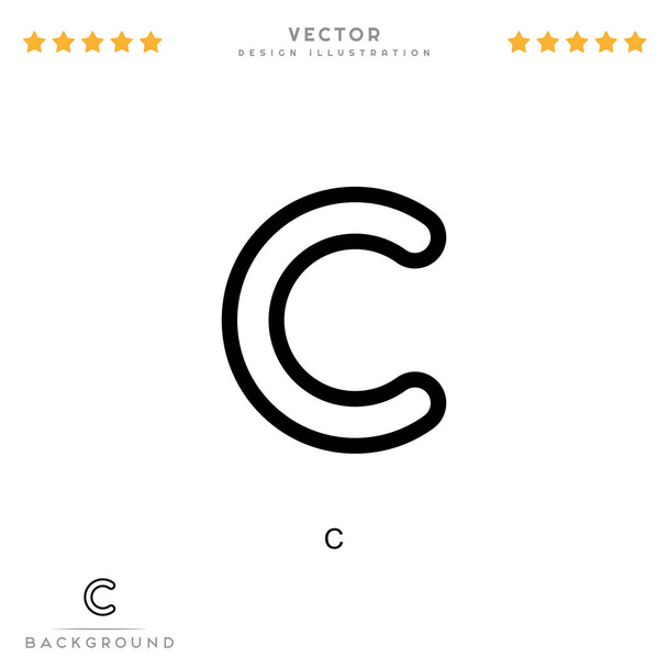 C icon. Simple element from digital disruption collection. Line C icon for templates, infographics and more - Vector, Image