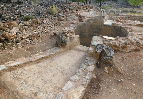 Oude Griekse zilvermijn, werkplaats in Lavrio, Attica, Griekenland - Foto, afbeelding