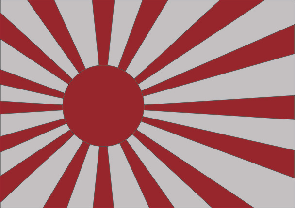 japońska flaga granatowy - Wektor, obraz