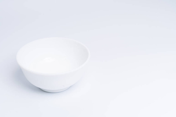 Small white bowl isolated on white background include clipping path - Valokuva, kuva