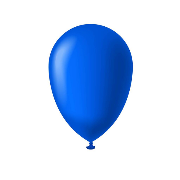 3d изображение синего надувного шара. Надувной синий шар для праздников - Вектор,изображение