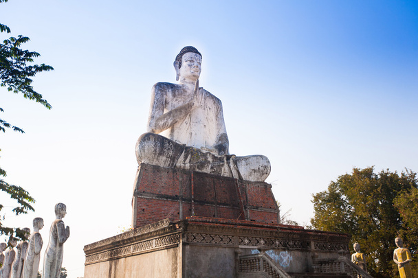 The giant Buddha in Wat Ek Phnom  temple near the Battambang cit - Photo, image