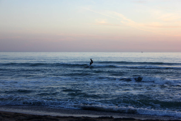 Surfer à Corona times à Forte dei Marmi, Toscane, Italie - Photo, image