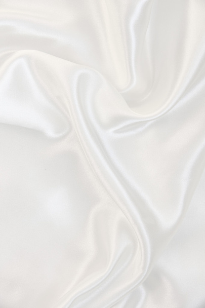 Smooth elegant white silk as wedding background  - Fotoğraf, Görsel