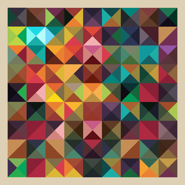 Mozaik desen tasarım renkli üçgenler soyut - Vektör, Görsel