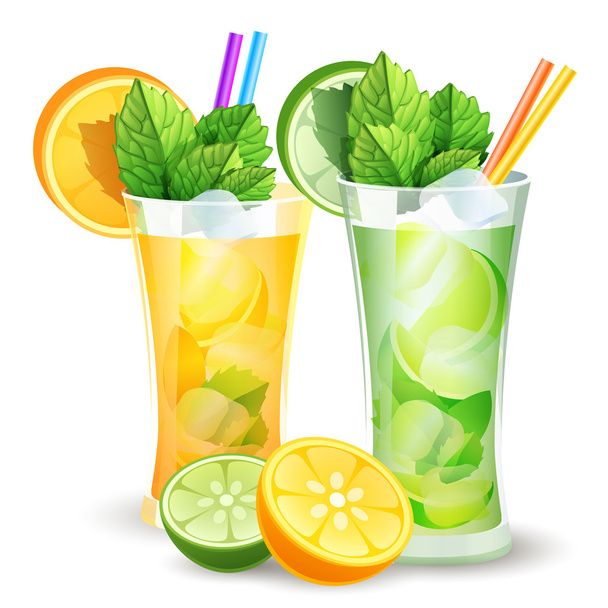 cocktails citron et orange
 - Vecteur, image