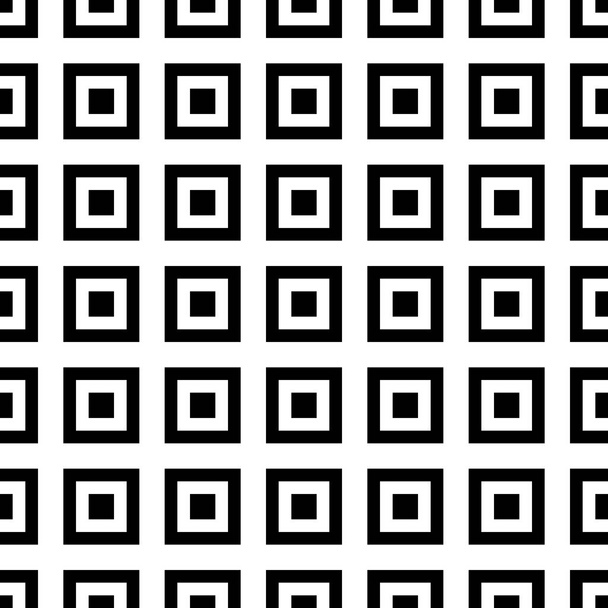 Naadloze achtergrond met zwart-witte vierkanten - Vector, afbeelding