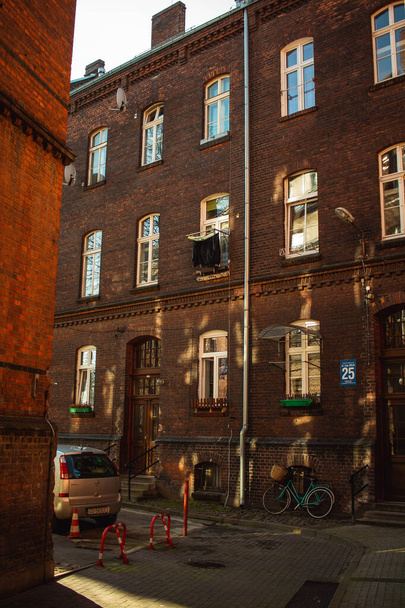 Gdansk 'ın renkli şehrinde mimari - Fotoğraf, Görsel