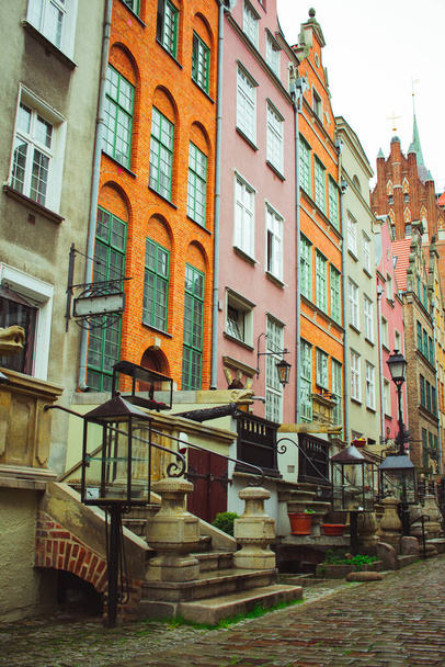 építészet a színes város gdansk - Fotó, kép