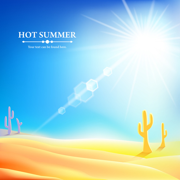 Sunny desert - ベクター画像